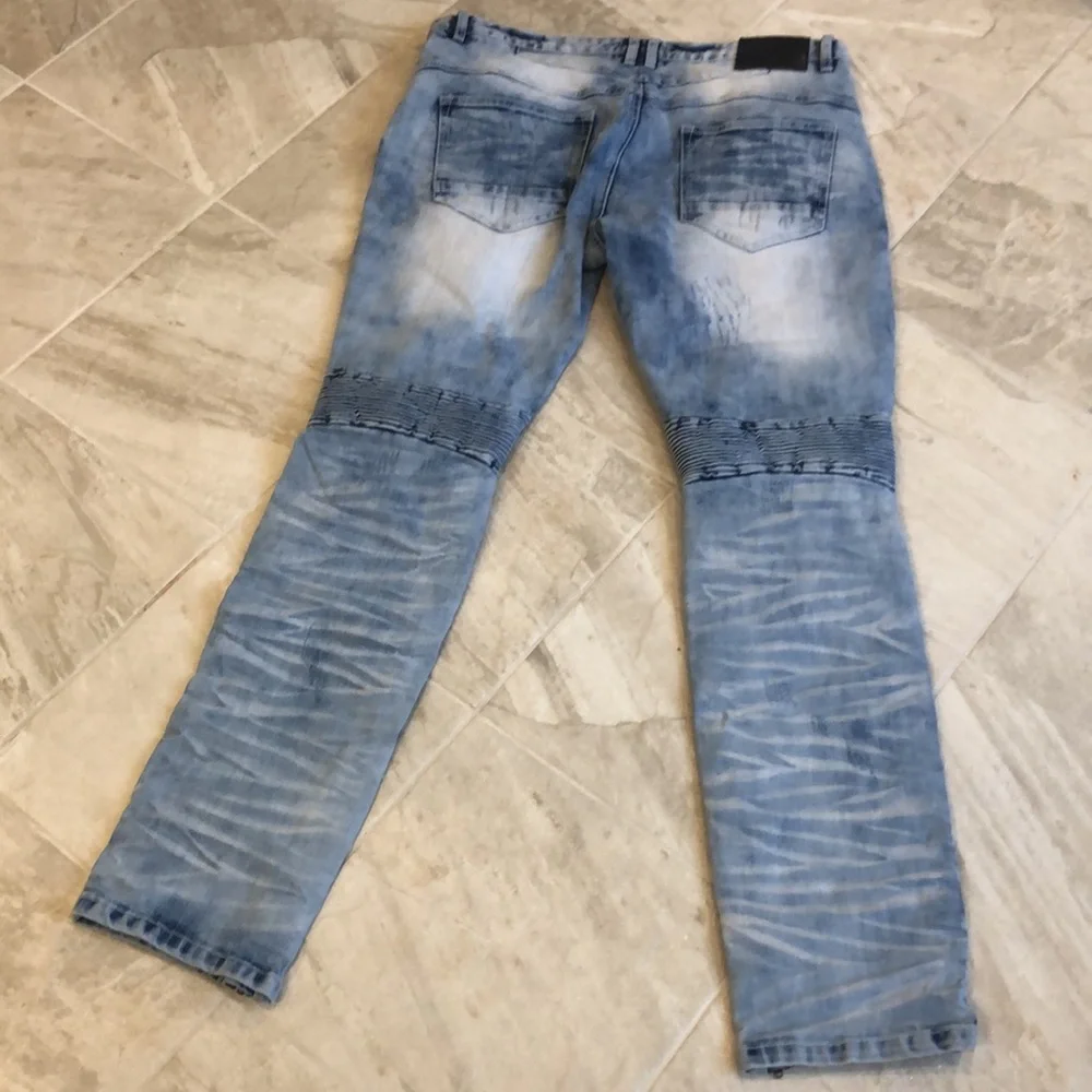 Smoke Rise Vintage 38W 34 L faded distressed jeans - Picture 5 of 10
